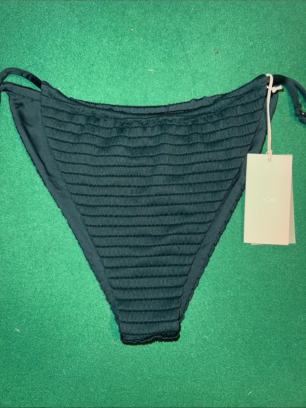 KITH dk green Bikini Bottom with Side Ties